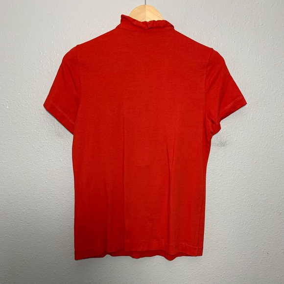 Tory Burch Red Polo Shirt w/ buttons - Picture 7 of 7